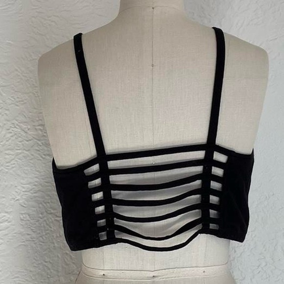 strappy black crop top from Forever 21 Plus - Picture 3 of 5